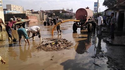 كفر الشيخ تواصل رفع آثار الأمطار