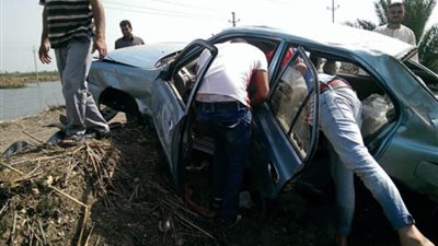 مصرع وإصابة 3 أشخاص في حادث تصادم بقليوب