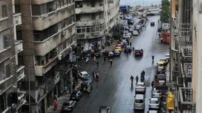 سقوط أمطار خفيفة بالإسكندرية