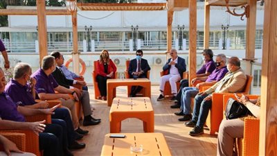 جولة تفقدية لوزير الشباب ونظيرته اللبنانية بمركز تدريب الكشافة البحرية 