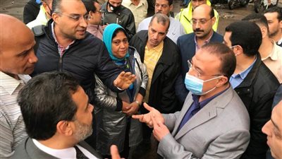محافظ الإسكندرية يتابع أعمال إصلاح كسر ماسورة المياه والهبوط الأرضي بشارع النصر