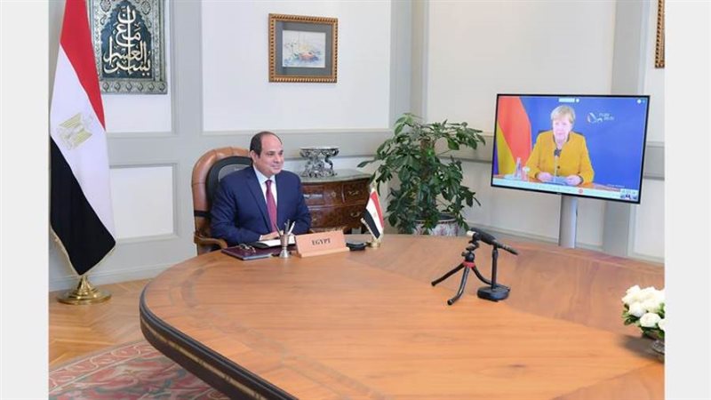 الرئيس السيسي وميركل