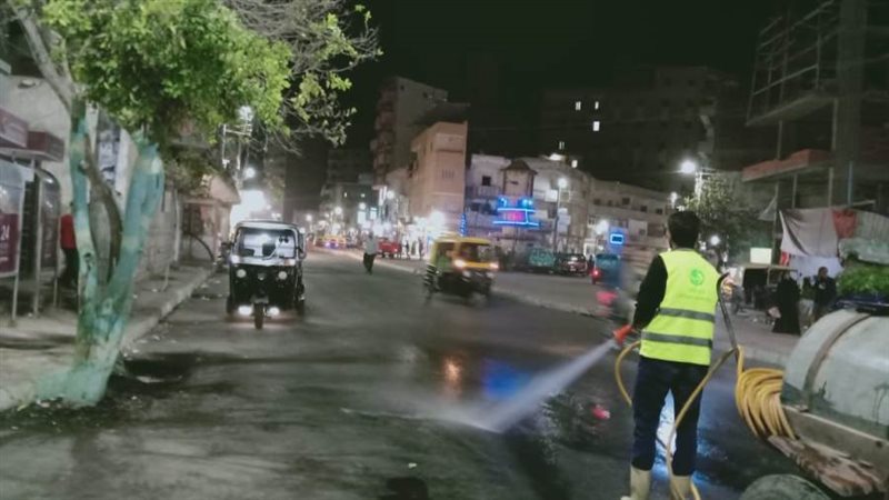 تطهير وتعقيم الشوارع