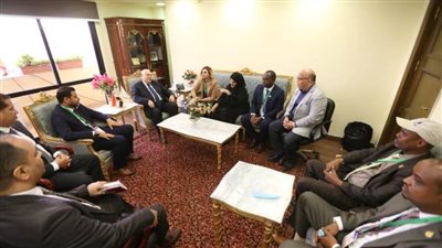 رئيس بعثة البرلمان العربي يلتقي رئيس الهيئة الوطنية للانتخابات