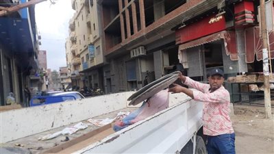 رفع وإزالة 191 حالة إشغال طريق في حملة مكبرة بدمنهور