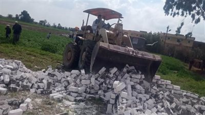 إزالة 10 حالات تعدٍ علي الأراضى الزراعية حملة بالبحيرة