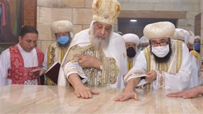 البابا تواضروس يترأس صلوات تدشين كنيسة العذراء قصرية الريحان بمصر القديمة