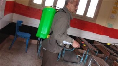 تعقيم وتطهير المصالح الحكومية والمدارس لمواجهة كورونا بالبحيرة