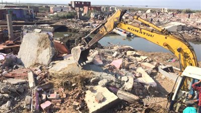 إزالة 173 منزلًا متعديًا على بحيرة المنزلة بالدقهلية