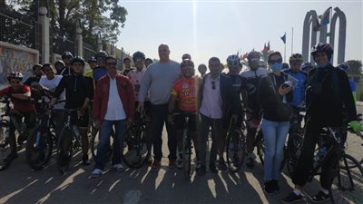 ماراثون للدراجات الهوائية بجامعة حلوان