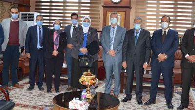 محافظ المنيا يبحث مع وفد 