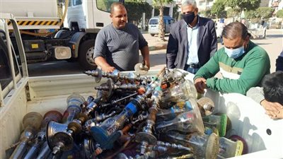 ضبط ومصادرة ٥٨ شيشة فى حملة مكبرة بالبحيرة