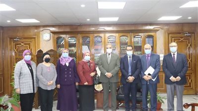 المحرصاوي خلال استقبال فريق ضمان الجودة : نسعى بقوة للتحول الرقمي