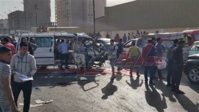 مصرع وإصابة 13 شخصاً فى حادث تصادم أعلى كوبرى قليوب