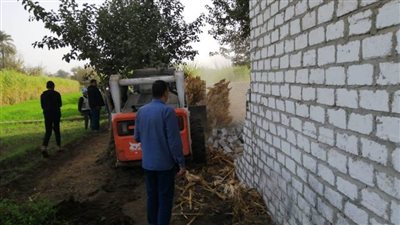 مراكز المنيا  تواصل حملات إزالة التعديات على الأراضي الزراعية