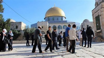 مستوطنون يقتحمون الأقصى.. والاحتلال يعتقل فلسطينية قرب 