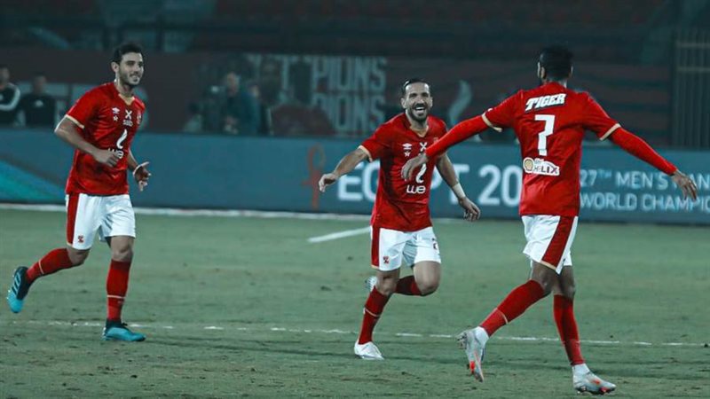 فرحة لاعبي الأهلي