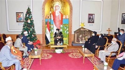 وزير الأوقاف ونظيره السوداني يهنئان البابا تواضروس الثاني بأعياد الميلاد