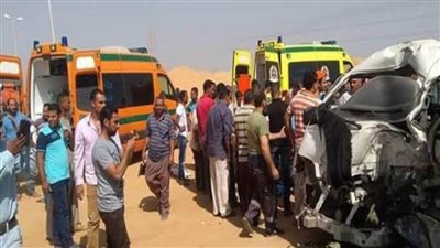 إصابة 7 أشخاص فى حادث تصادم بالطريق الزراعى فى طوخ