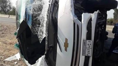 إصابة 10 أشخاص في حادث على طريق المنصورة جمصة