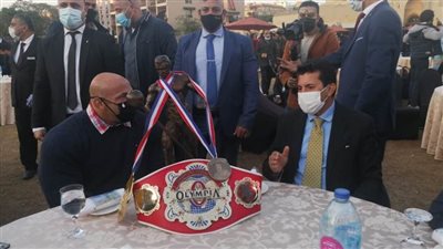 مؤتمر صحفي لبيج رامي بحضور وزير الرياضة 