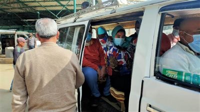 حملات مكبرة لمتابعة التزام الركاب والسائقين بارتداء الكمامة بالبحيرة 