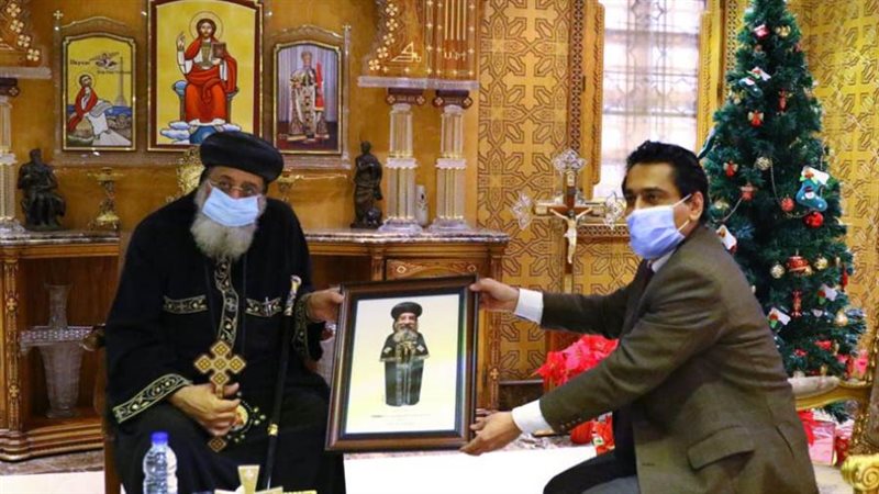 رئيس التحرير مع البابا