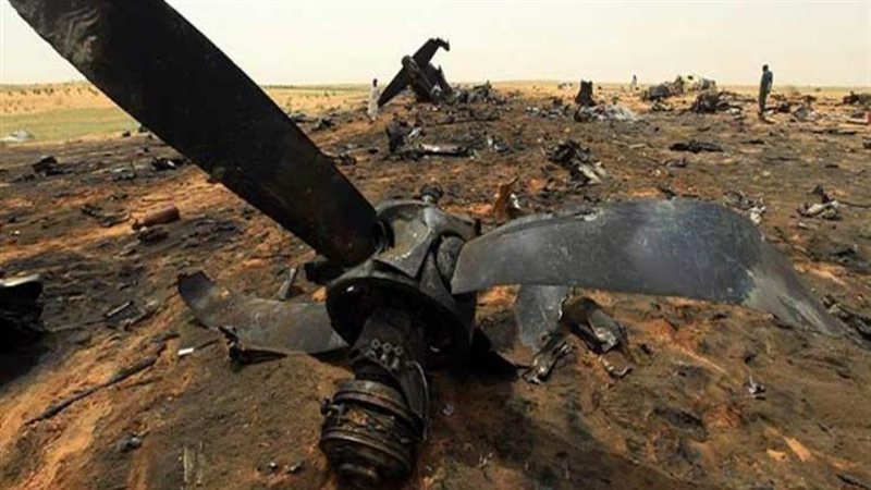 تحطم مروحية عسكرية