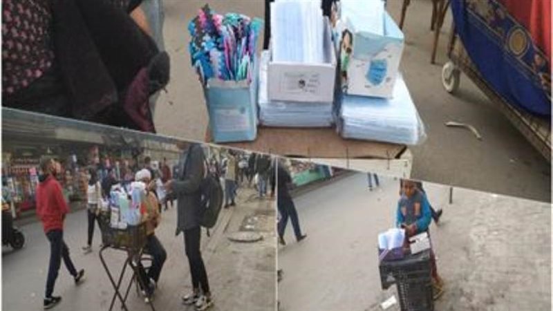 يطرح الكمامة الطبية