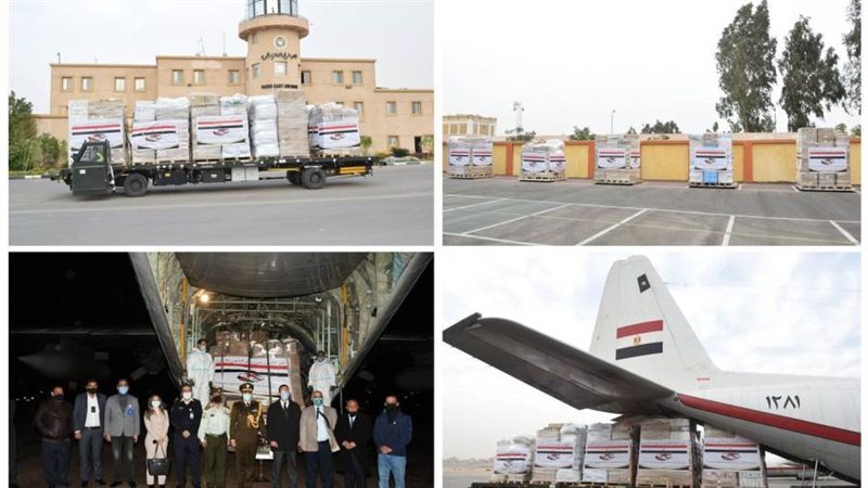 مصر ترسل طائرة مساعدات