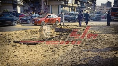 الصور الأولى لانفجار خط غاز بمدينة المنصورة