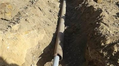  تركيب خطي مياه بالهمة وحي شرق مطاي شمال المنيا