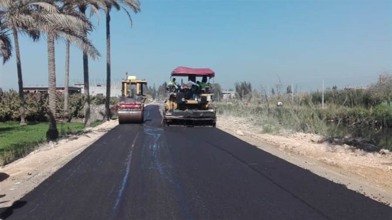 رصف طريق جسر القناوى