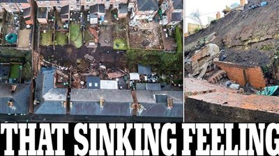 انهيار أرضي بمنازل على التلال بارتفاع ناطحة سحاب