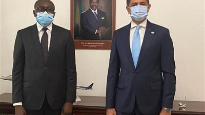 السفير المصري بالجابون يلتقي وزير المواصلات والبنية الأساسية