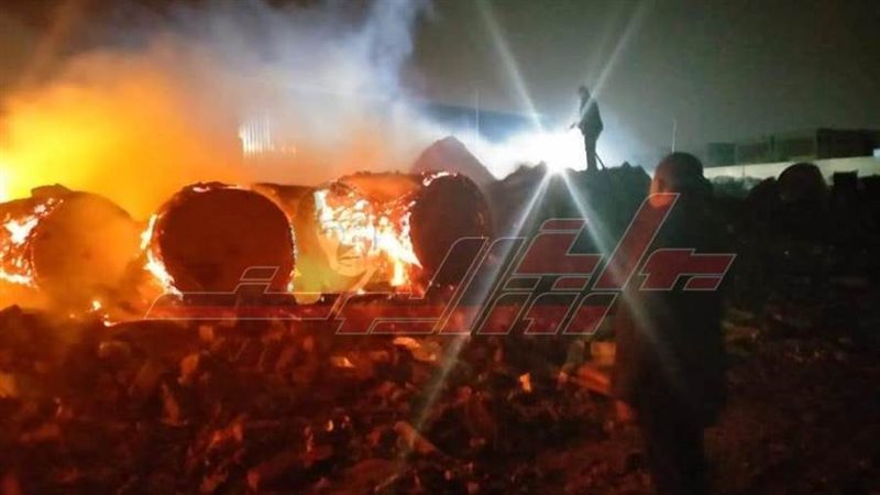 حريق بمخزن للكرتون