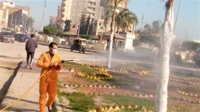 حملة تطهير بشوارع وميادين البحيرة لمواجهة فيروس كورونا 