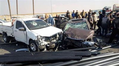 إصابة 7 أشخاص في حادث تصادم سيارتين بالشرقية