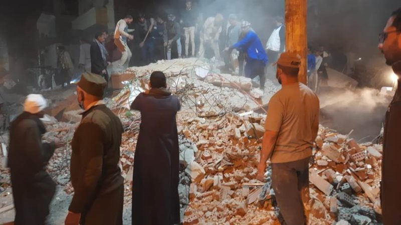 موقع المنزل المنهار