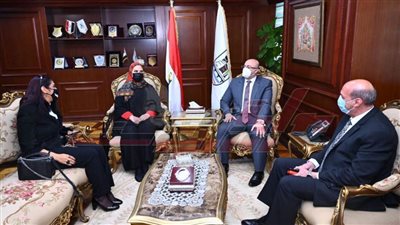 القباج تلتقي محافظ بني سويف في مستهل زيارة المحافظة