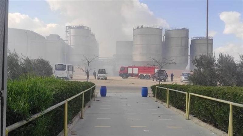 حريق مصنع كرتون العاشر