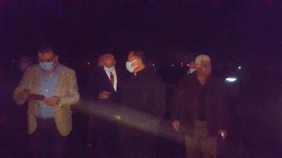 محافظ أسيوط يتفقد موقع حادث انفجار سيارة أسطوانات البوتاجاز