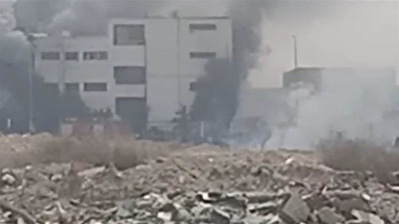 حريق مصنع العبور