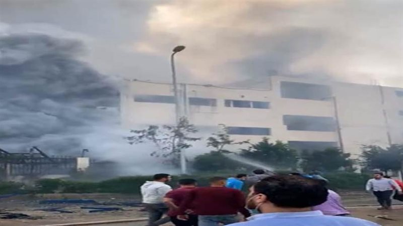 مصنع حريق العبور