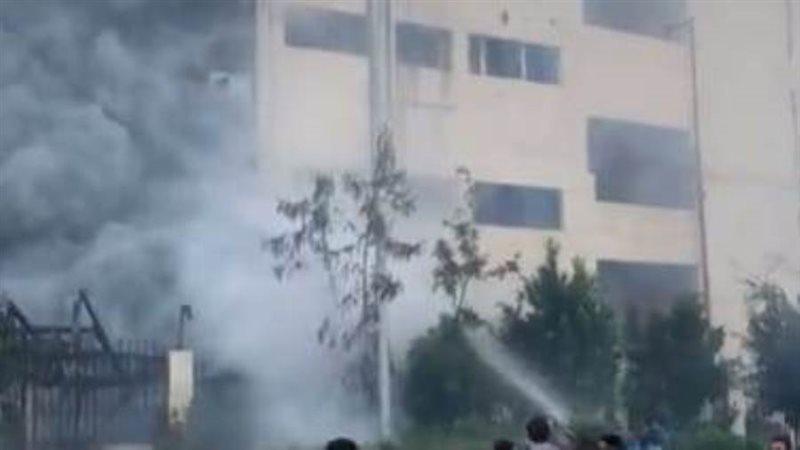 حرق مصنع العبور