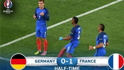 بالصور.. فرنسا تتقدم علي ألمانيا بهدف في الشوط الأول من نصف نهائي اليورو