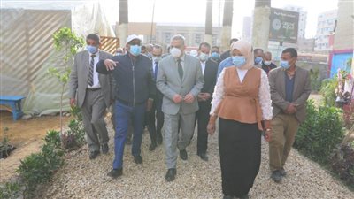 الفقي يتفقد مشتل نباتات الزينة ومأخذ محطة مياه سوهاج غرب