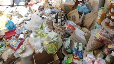 ضبط سلع غذائية مجهولة المصدر وإسطوانات بوتاجاز بدون ترخيص بالإسكندرية