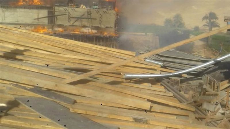 جانب من الحريق