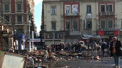 حريق ثلاث باكيات بسوق ليبيا بالإسكندرية 